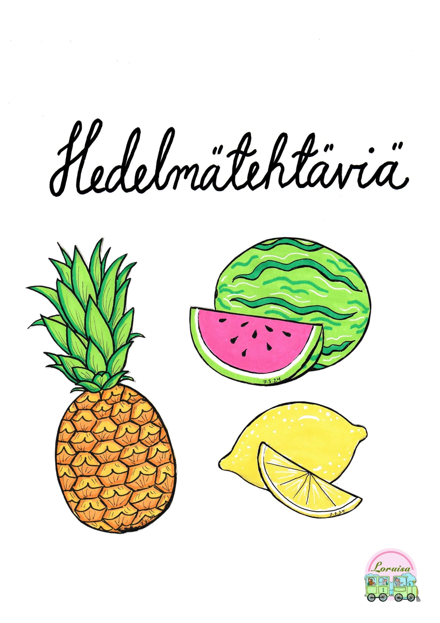 Hedelmätehtäviä tiedostona
