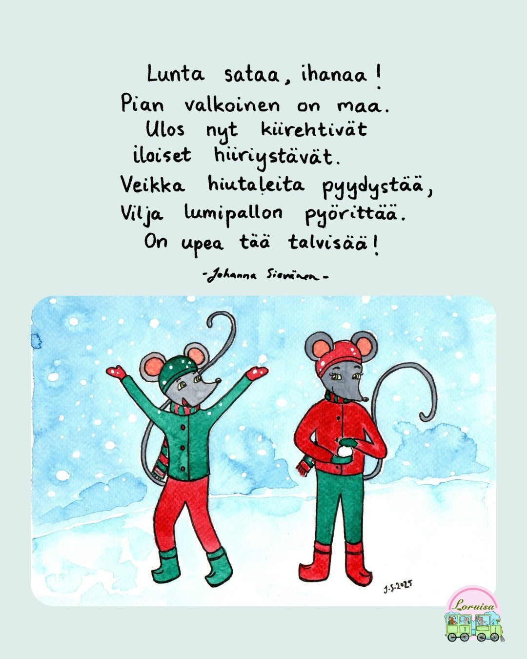 Hiirten talvi lorukortit tiedostona