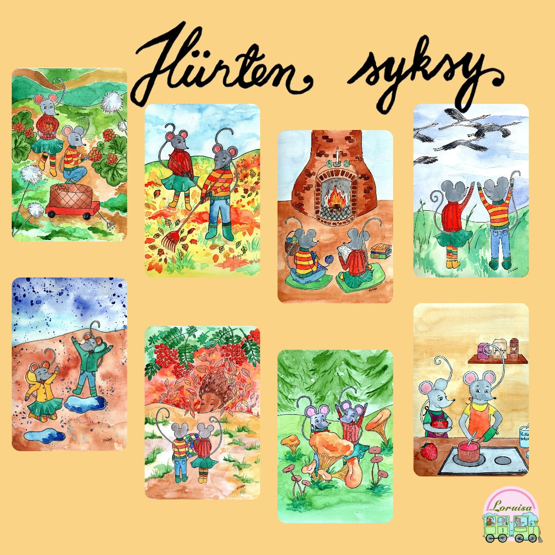 Hiirten syksy -lorukortit tiedostona