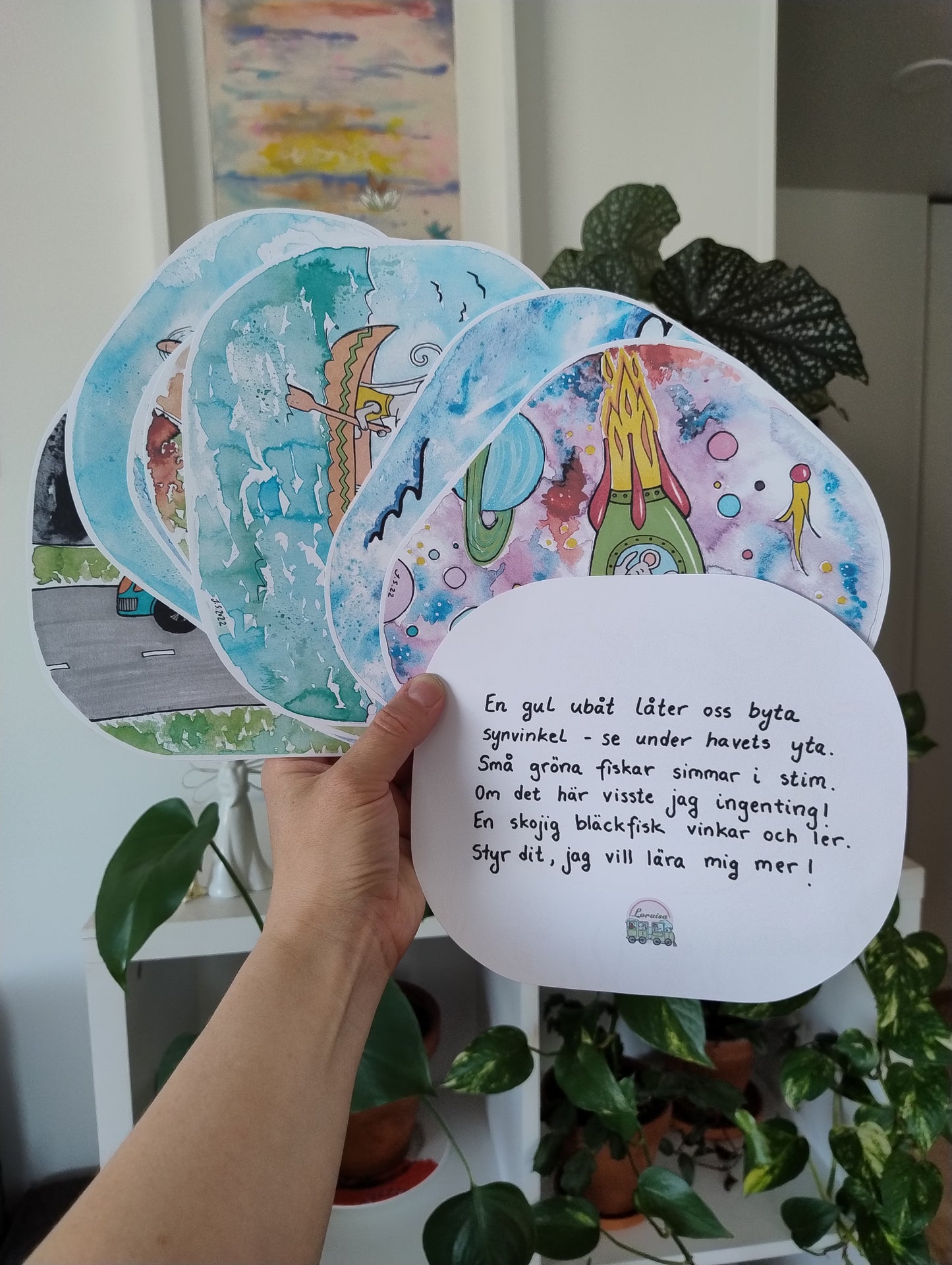 Mössen på äventyr kort med ramsor