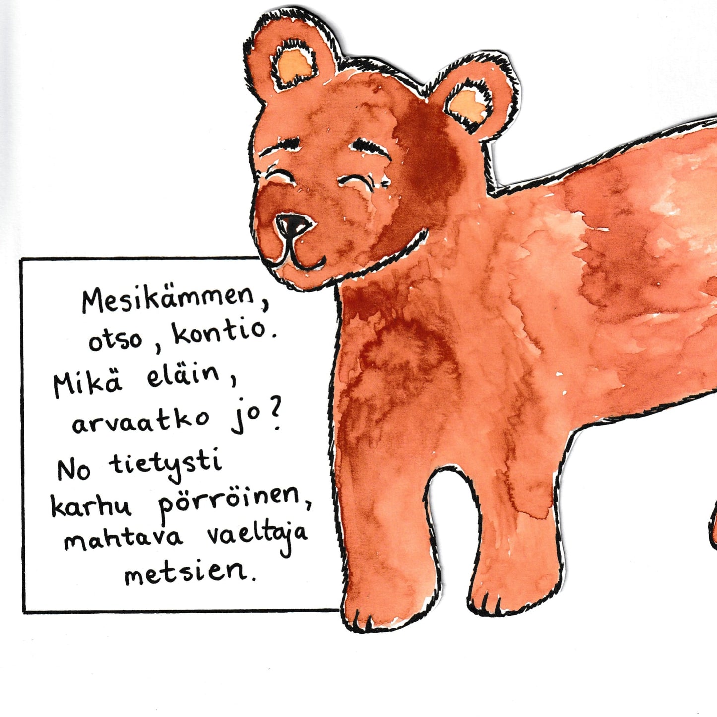 Metsän eläimiä -lorukortit: Karhun loru