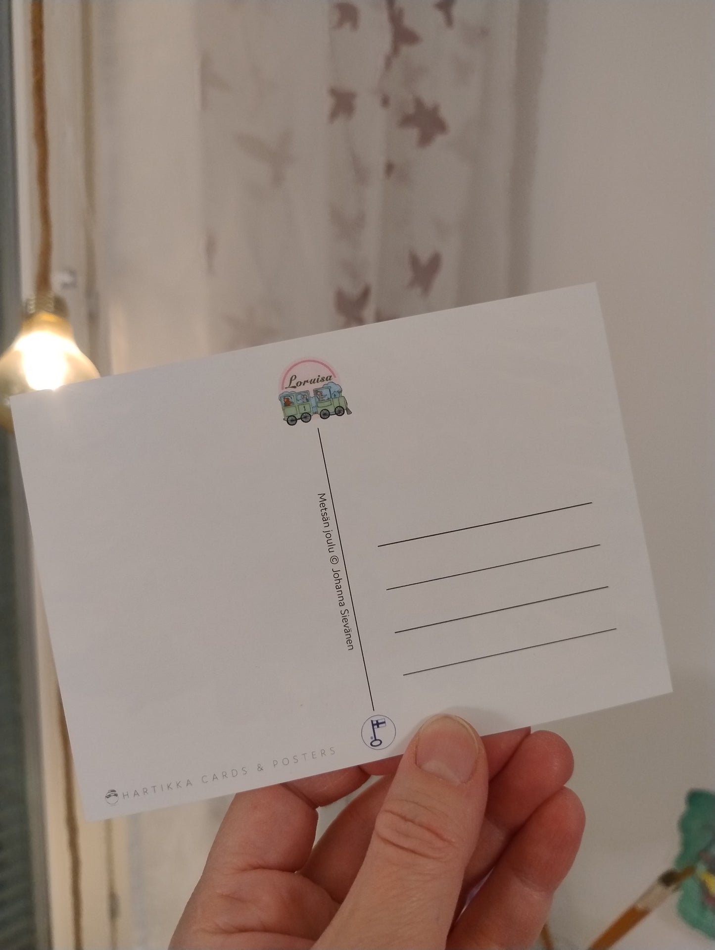 Jouluinen postikortti: Metsän joulu