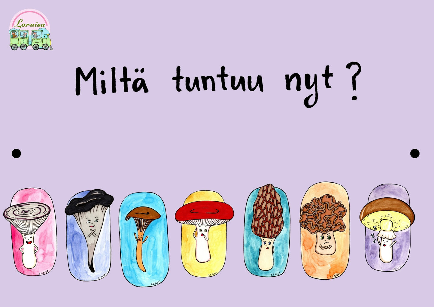 Tunteelliset sienet lorukortteina (tiedosto)