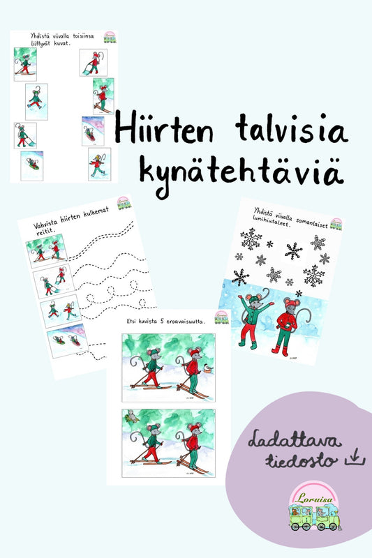 Hiirten talvisia kynätehtäviä tiedostona