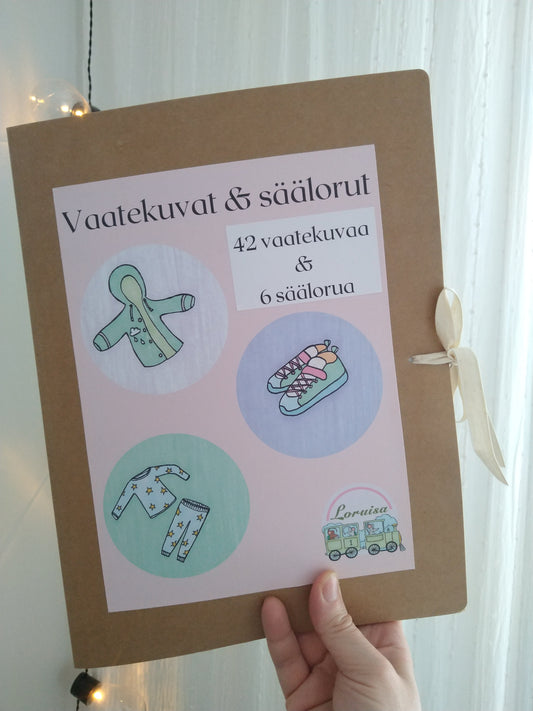 Vaatekuvat & säälorut valmiiksi askarreltuna