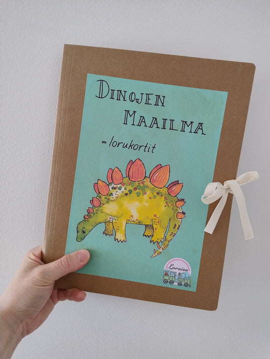 Dinojen maailma -lorukortit valmiiksi askarreltuna