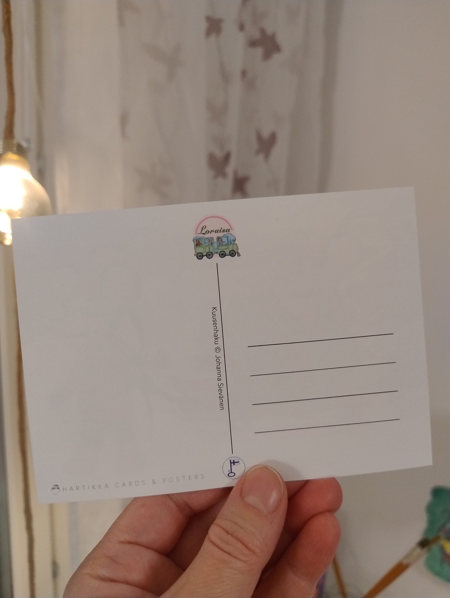 Jouluinen postikortti: Kuusenhaku