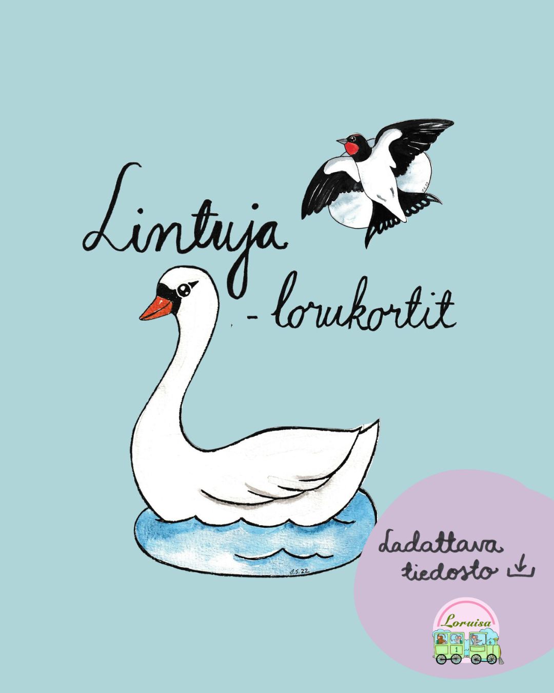 Lintuja-lorukortit tiedostona