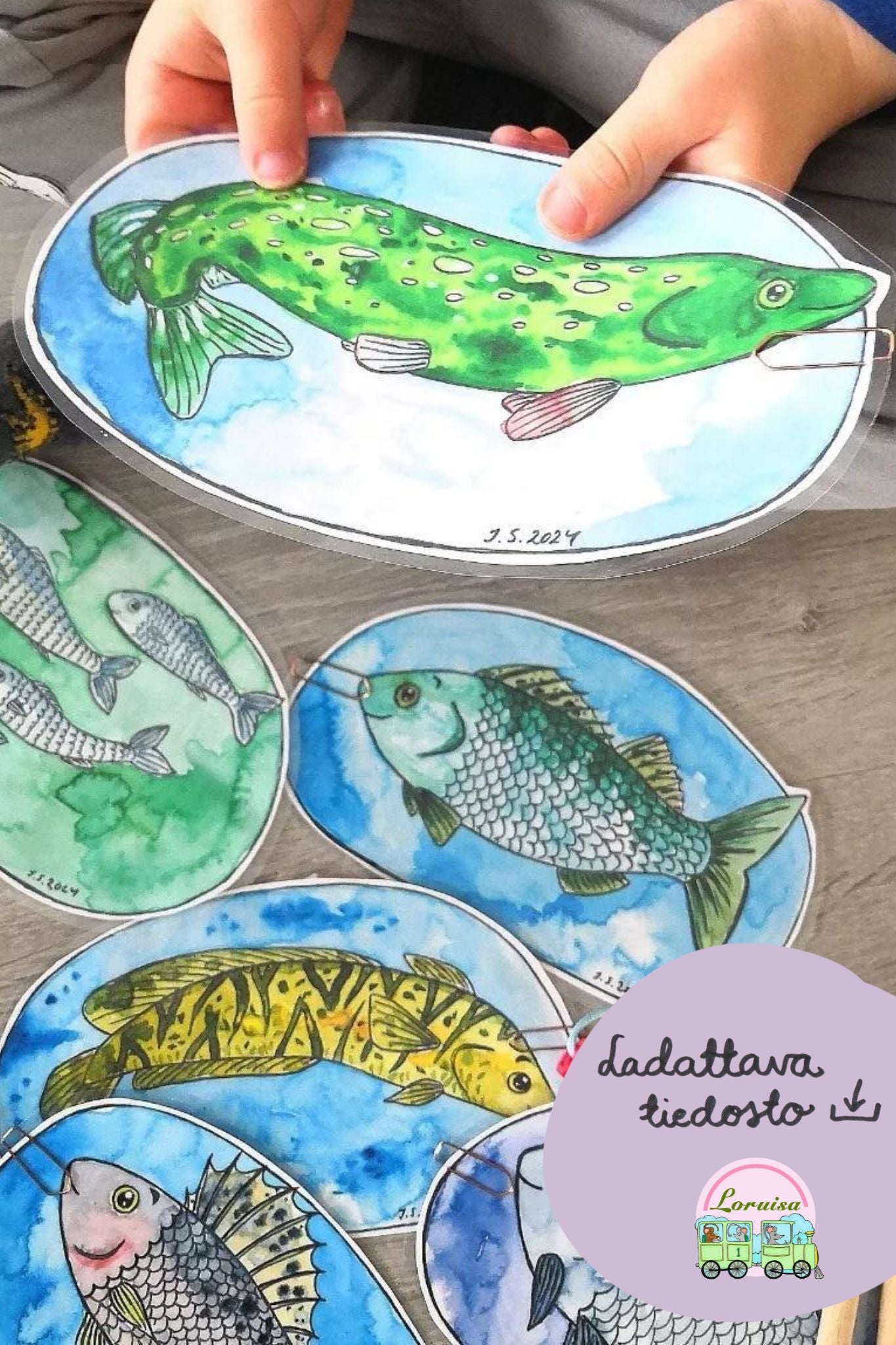 Suomen kaloja lorukortit tiedostona