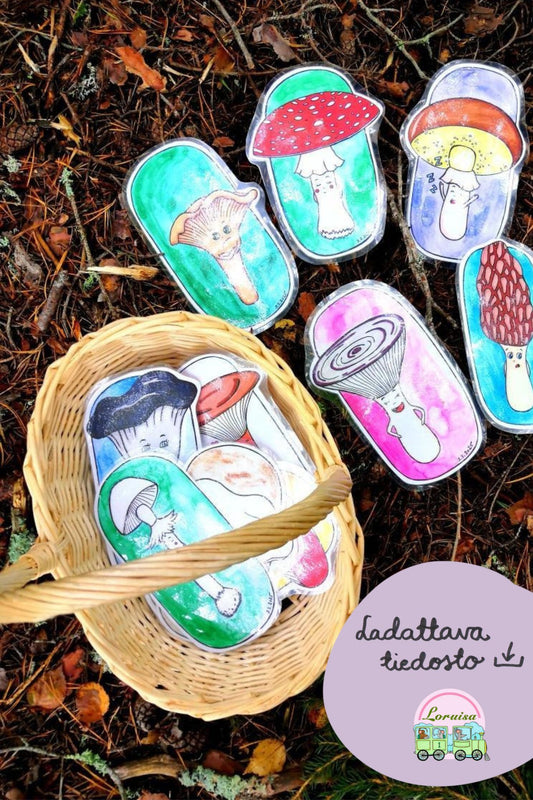 Tunteelliset sienet lorukortteina (tiedosto)