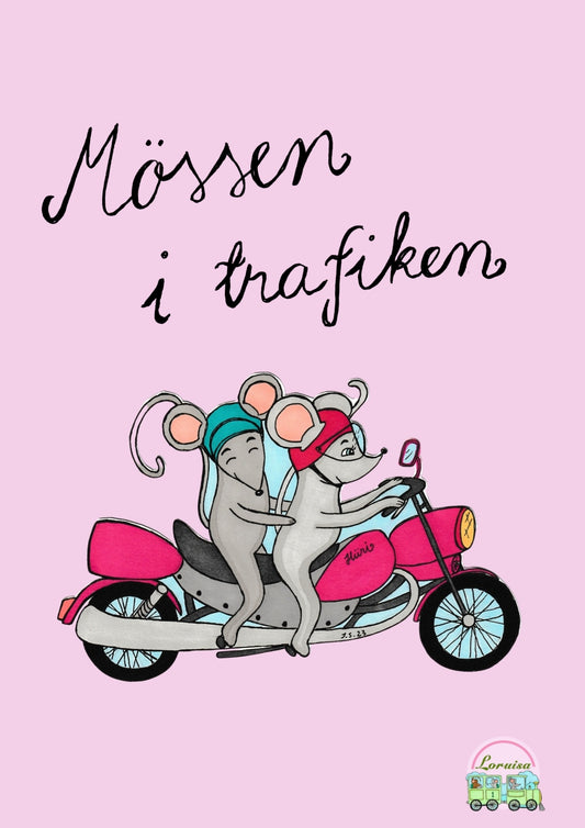 Mössen i trafiken - kort med ramsor (PDF-fil)